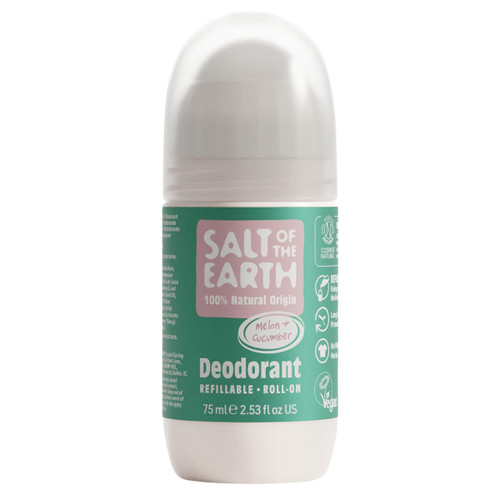 Natural Refillable Deodorant Roll-On Melon & Cucumber 75ml