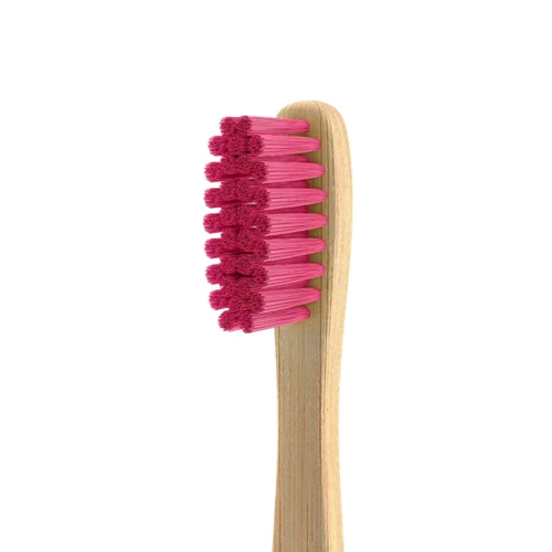 Kids Bamboo Toothbrush Pink Soft/Medium Bristles