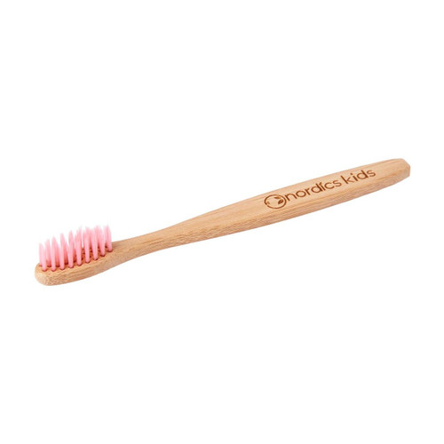 Kids Bamboo Toothbrush Pink Soft/Medium Bristles