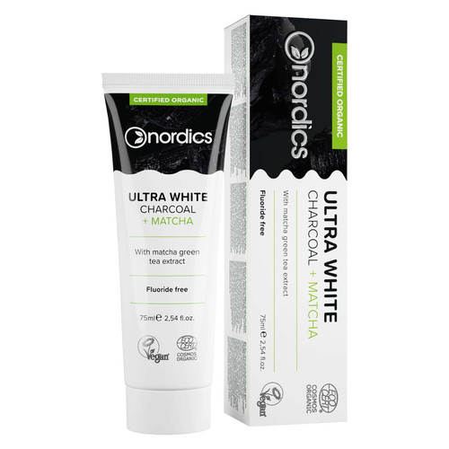 Organic Toothpaste Ultra White Charcoal + Matcha Value Pack