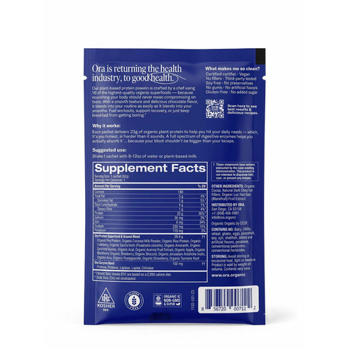Organic Chef-crafted Plant Protein Powder Chocolate Sachet (So Lean & So Clean) 32g