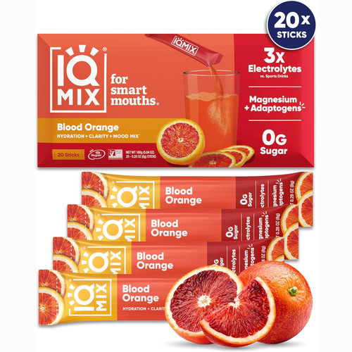 IQMix Sugar Free Electrolytes Powder Packets - Blood Orange 20 Sticks