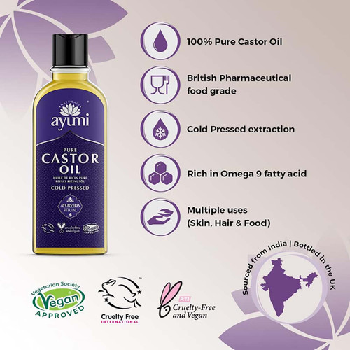 Pure Castor Oil For Hair & Skin 150ml