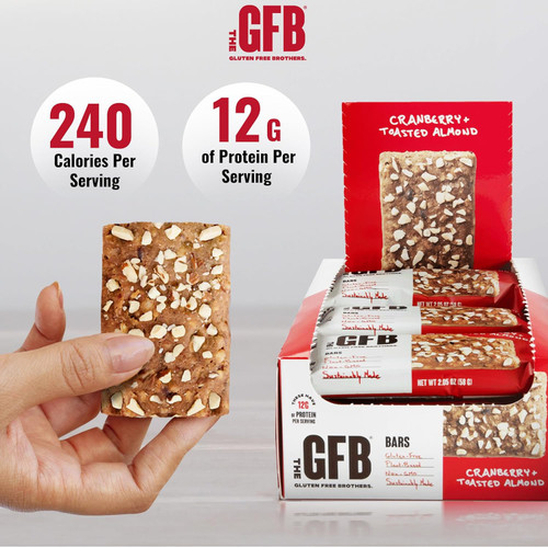 Gluten Free Protein Bar Cranberry Toasted Almond