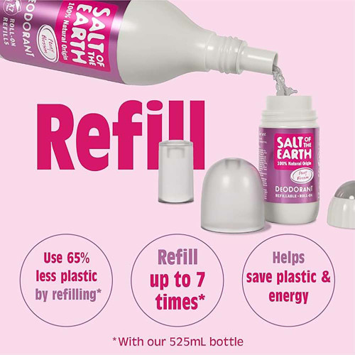 Natural Deodorant Roll-On Refill Peony Blossom 525ml