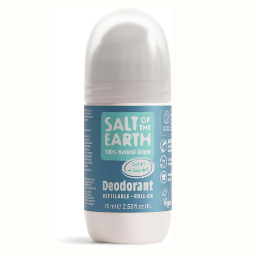 Natural Refillable Deodorant Roll-On Ocean & Coconut 75ml