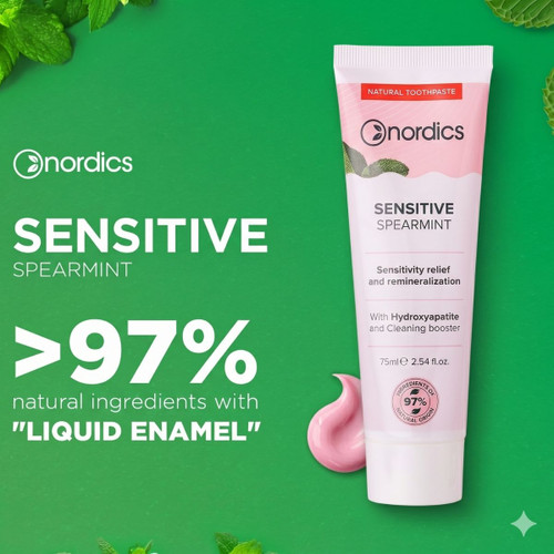 Natural Toothpaste Sensitive Spearmint with Hydroxyapatite 75ml