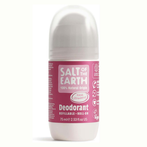 Natural Refillable Deodorant Roll-On Fresh Strawberry 75ml