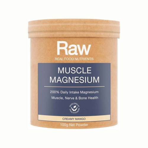 Raw Real Food Nutrients Muscle Magnesium  Powder Creamy Mango 100g