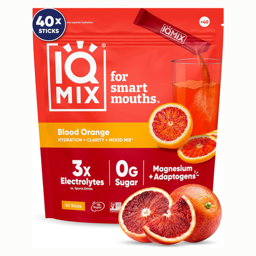 IQMix Sugar Free Electrolytes Powder Packets - Blood Orange 40 Sticks