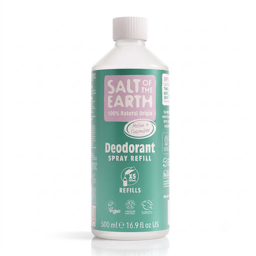 Natural Deodorant Spray Refill Melon & Cucumber 500ml
