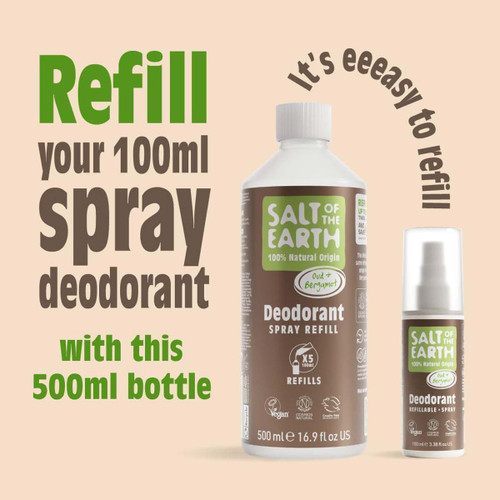 Natural Deodorant Spray Refill Oud & Bergamot 500ml