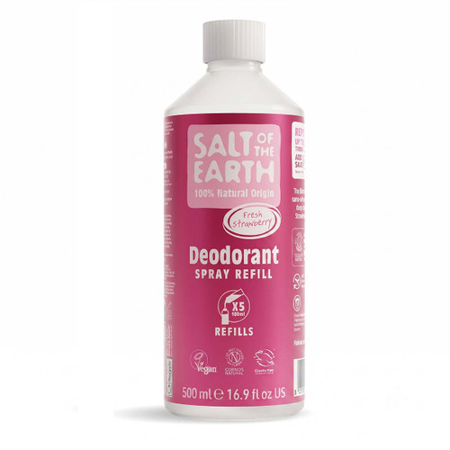 Natural Deodorant Spray Refill Fresh Strawberry 500ml