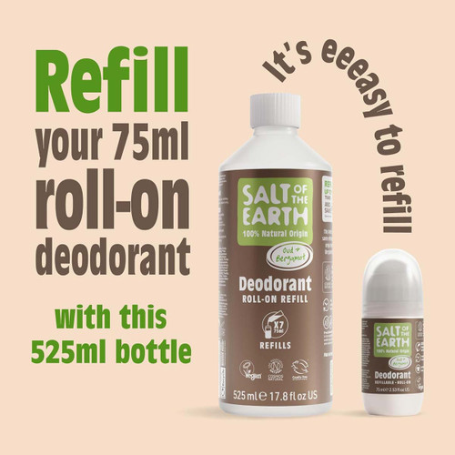 Natural Deodorant Roll-On Refill Oud & Bergamot 525ml