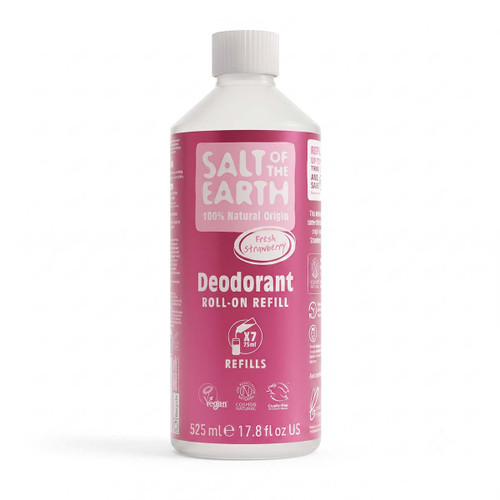 Natural Deodorant Roll-On Refill Fresh Strawberry 525ml