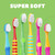 Kids Premium Toothbrush Pink Dino Super Soft 6900 Filaments