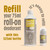 Natural Deodorant Roll-On Refill Amber & Sandalwood 525ml