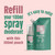 Natural Deodorant Spray Refill Pouch Melon & Cucumber 300ml