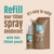 Natural Deodorant Spray Refill Pouch Ginger & Jasmine 300ml