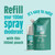 Natural Foot Deodorant Spray Refill Pouch Peppermint & Tea Tree 300ml