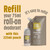 Natural Deodorant Roll-On Refill Pouch Amber & Sandalwood 225ml
