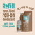 Natural Deodorant Roll-On Refill Pouch Ginger & Jasmine 225ml