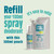 Natural Deodorant Spray Refill Pouch Unscented 300ml