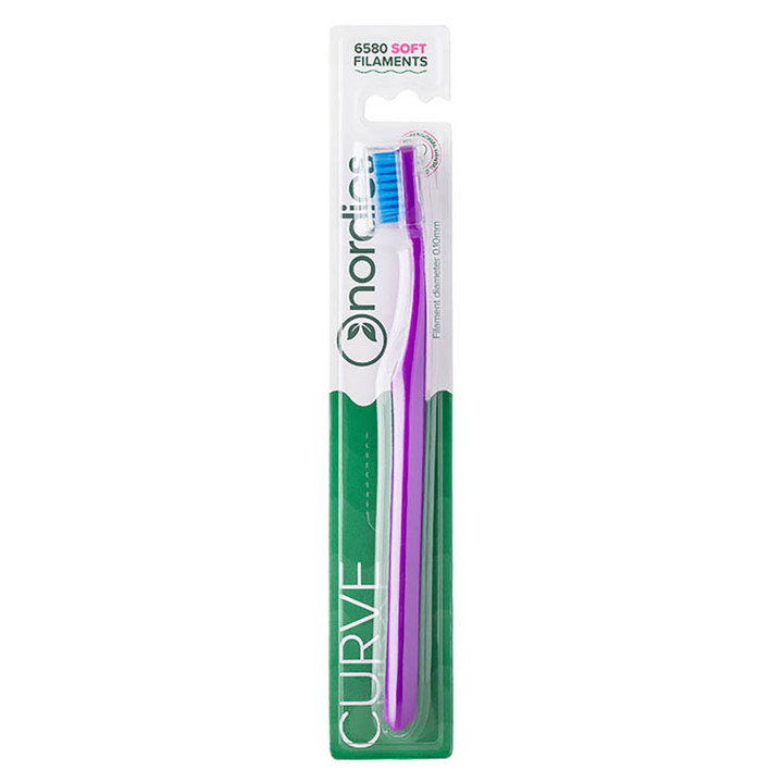Adult Expert Curve Toothbrush Purple 6580 Soft Filaments