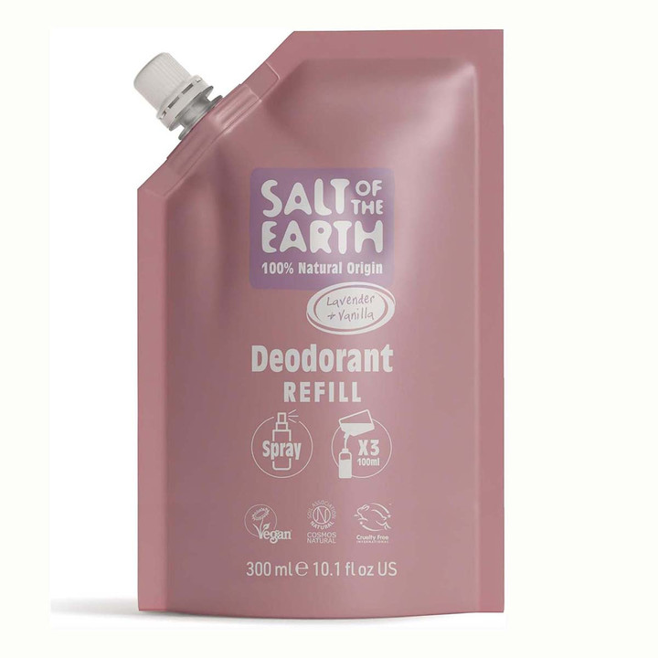 Natural Deodorant Spray Refill Pouch Lavender & Vanilla 300ml