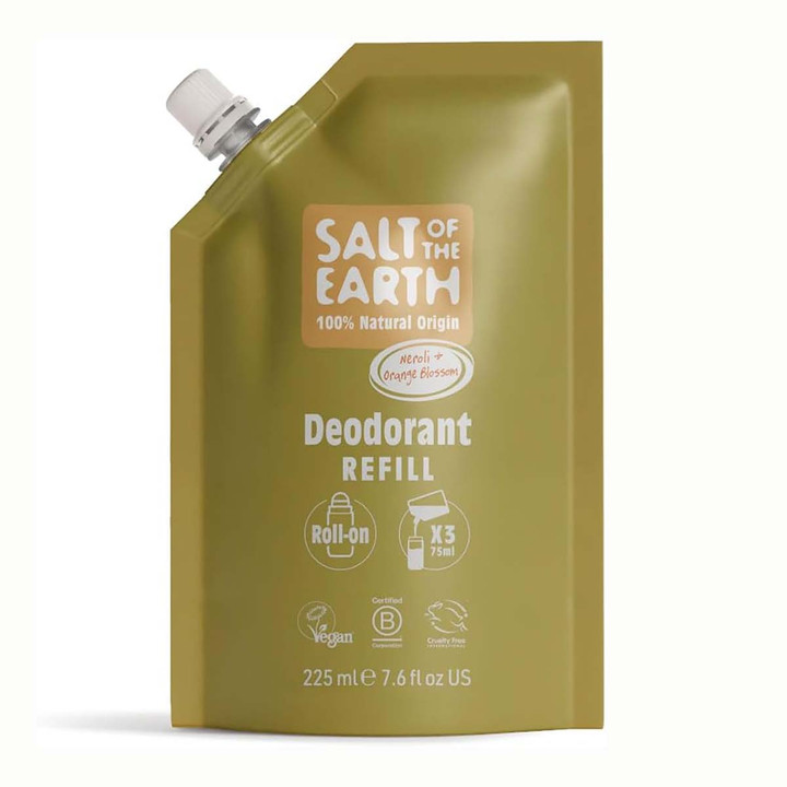 Natural Roll-On Deodorant Refill Pouch Neroli & Orange Blossom 255ml