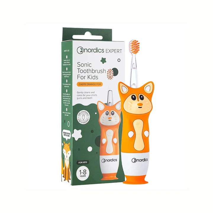 Kids Sonic Electric Toothbrush Orange Fox USB-C