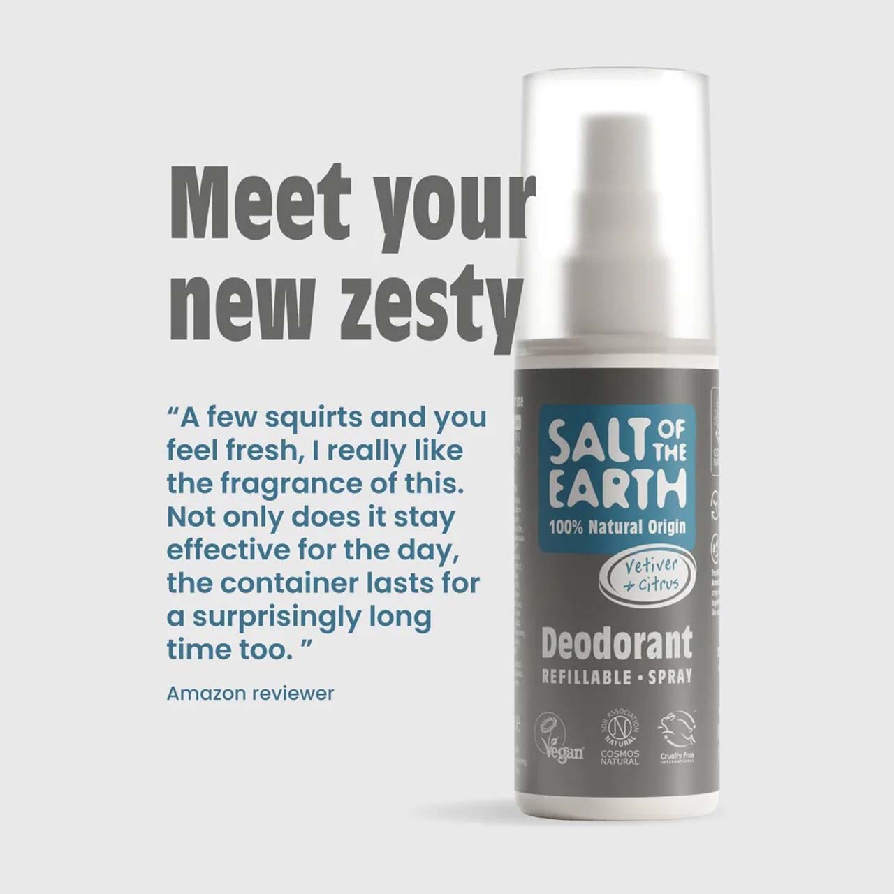 Natural Deodorant Spray Vetiver Citrus 100ml NATURELOVA