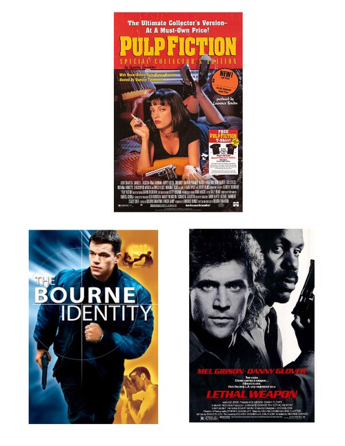 You saw the Movies, Now Shoot The Guns (pricing for up to 6pp) Pulp Fiction - The Bourne Identity - Lethal Weapon