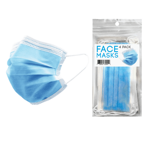 4 Pack 3 Ply Mask - 24 pk