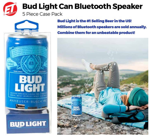 Bud Light Can Bluetooth Speaker 5 Pack