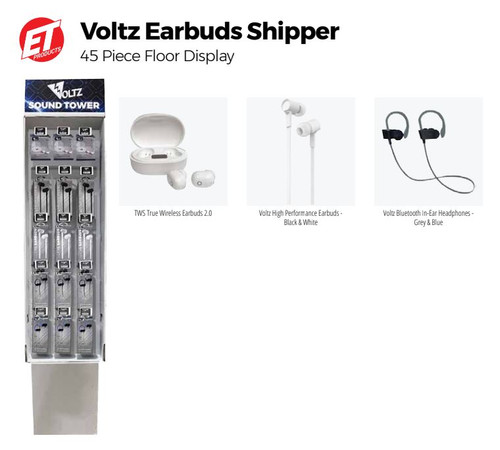 Voltz Earbuds Shipper 45pc