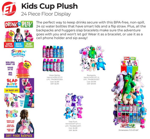 Kids Cup Plush 24pc