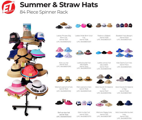 Summer & Straw Hats 84ct