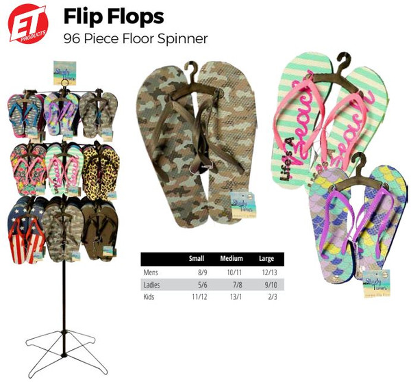 Flip Flops 96ct Floor Display