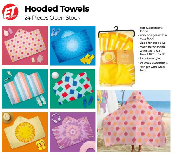 Hooded Towels 24pc