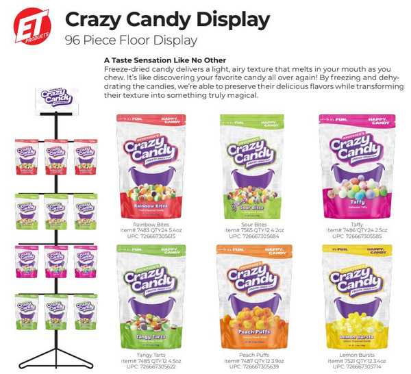 Crazy Candy Display 96pc