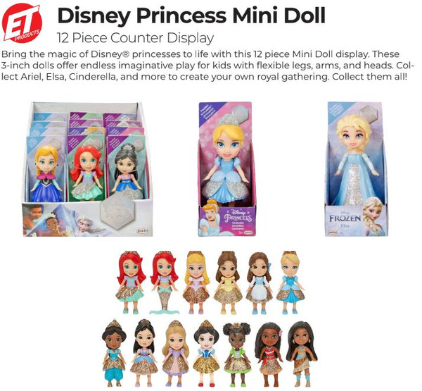 Disney Princess Mini Doll 12pc