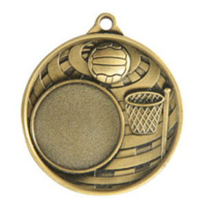 1073C-8: Global Medal -Netball + 25mm insert