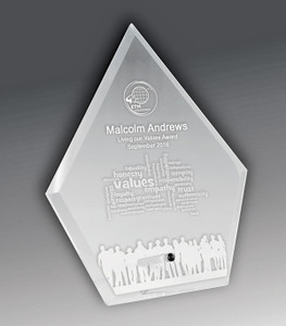 1272-CL: Laser Glass Arrowhead-Clear