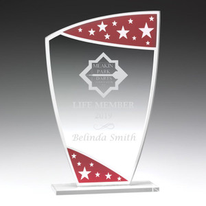 Glass Red Sparkle 200mm Glass Red Sparkle 200mm
