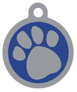 Paw Pet Tag Blue 22mm