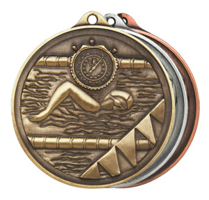 M2040 - Swimming 50mm medal M2040 - Swimming 50mm medal