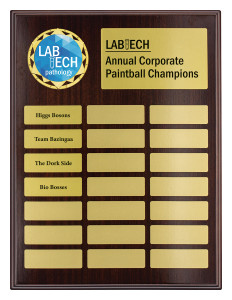 Walnut Timber Plaque 300mm Style 3