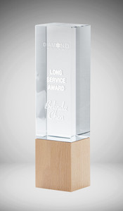 1290B:Crystal/Timber Rectangular Prism-Light Timber 1290B:Crystal/Timber Rectangular Prism-Light Timber
