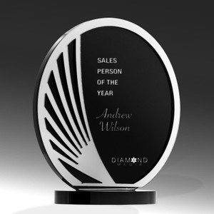 SABG01 : Silver Acrylic Black Glass